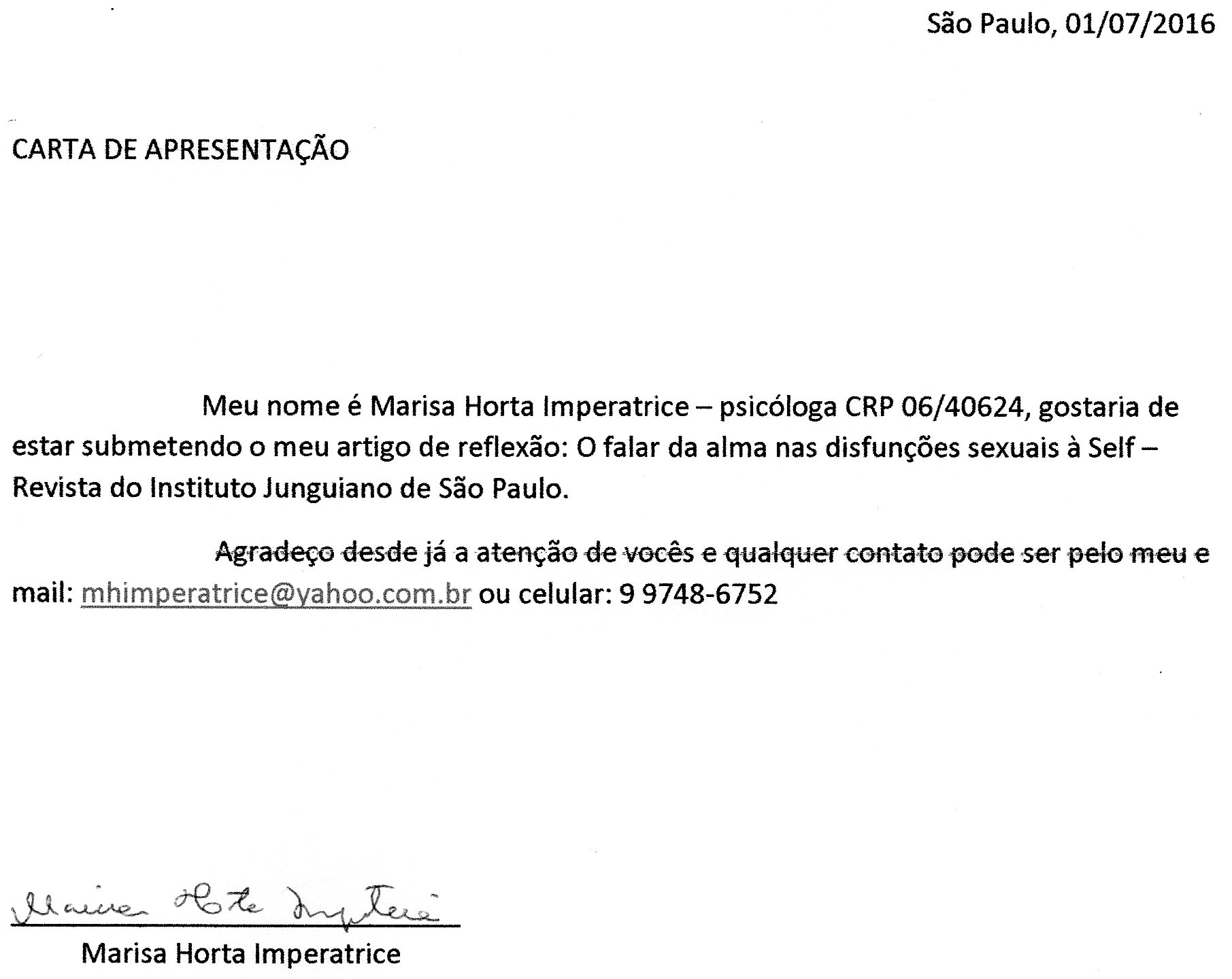 Oque é Carta De Apresentação Yahoo